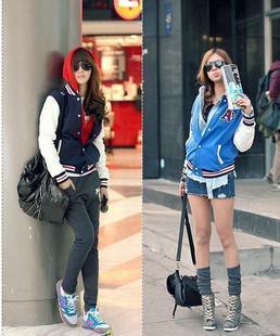 Free shippingHoliday Sale Korean ladies ' new 2013 autumn tides leisure baseball jacket coat