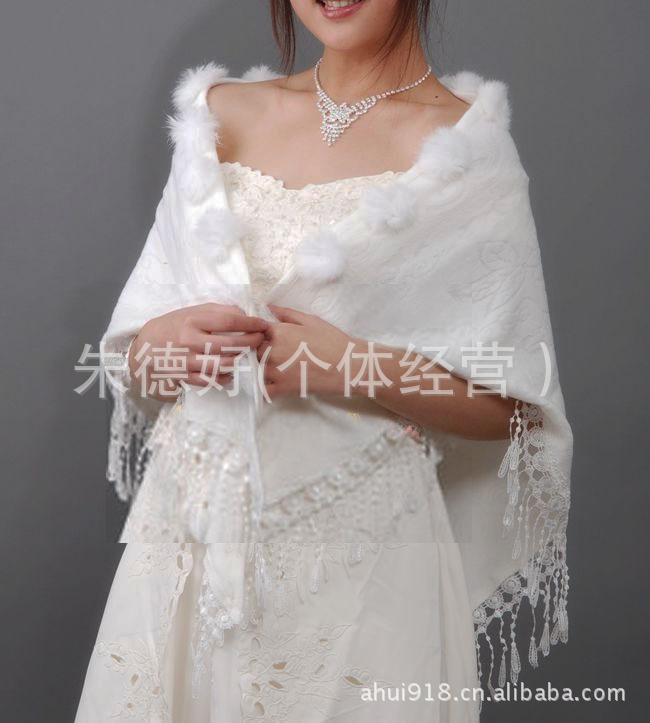 Free ShippingWholesale supply wedding dress shawl triangular shawl summer shawl bride shawl