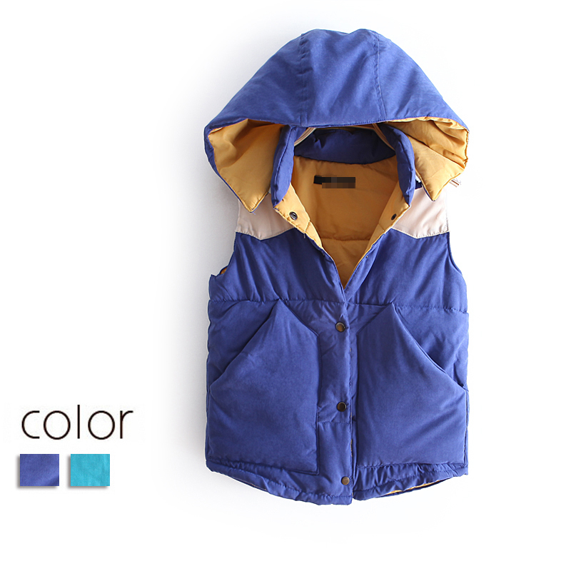 FREE SHIPPINH 2012 women's fashion detachable cap down vest cotton vest outerwear ww2894