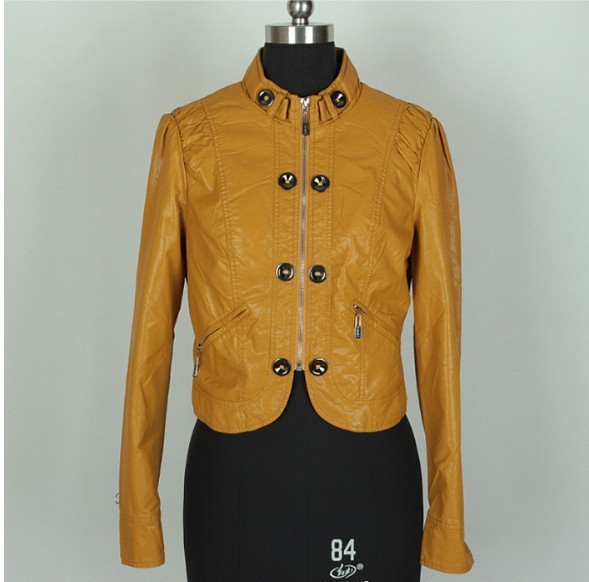 Free shippng,2013 spring women new PU leather Small jacket high quality lady fashion pu small outwear jacket