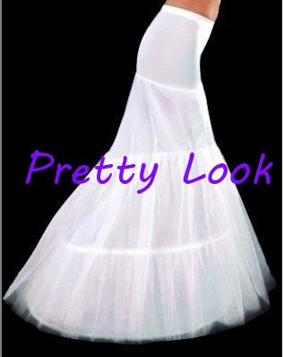 Free Shippping! 2 Hoops Mermaid Wedding Bridal Petticoat/Slips/Underskirt/Crinoline