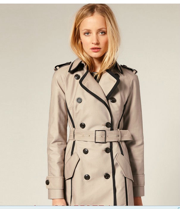 Free shipppng 2012 New Arrival hot selling brand designer classic double breasted Elegant trim trench coat Wholesale#YCL001