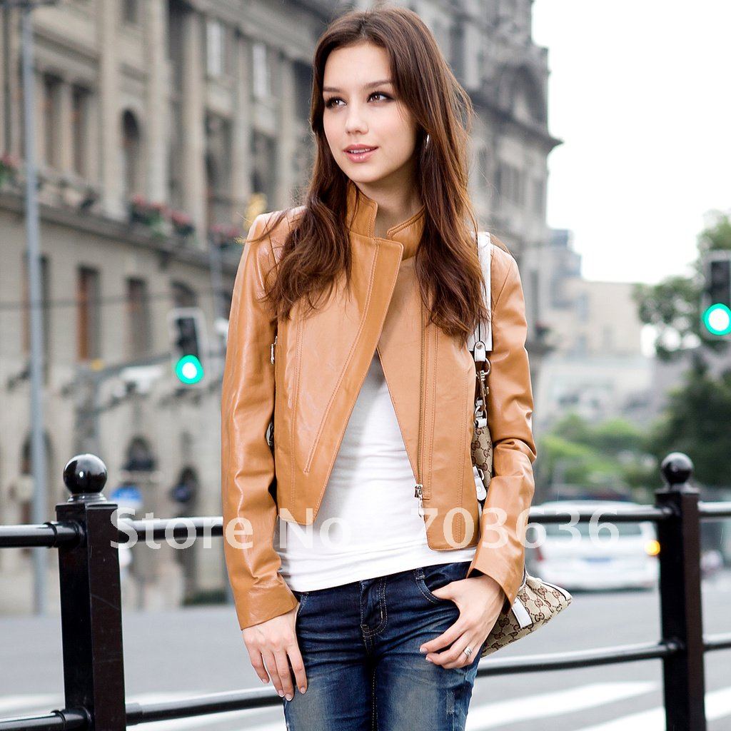 Free shopping 2012 women's genuine leather clothing female short design outerwear sheepskin genuine leather