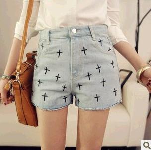 Free Shopping Cross denim shorts ,fashion hot sale ,hot pants,S M L F136