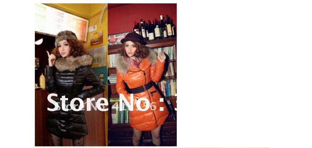 free shopping Thick Slim oge collar and long down jacket winter Women ow316