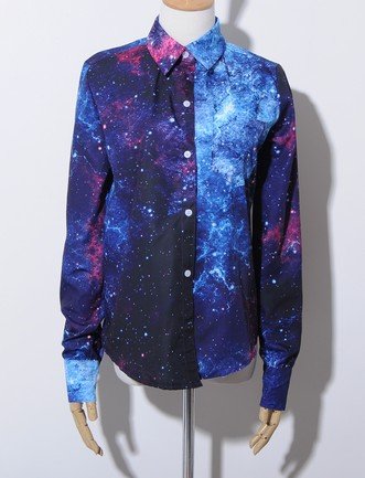 Free shopping  Woman fashion Star pattern fit shirt.Blouse TB 2115