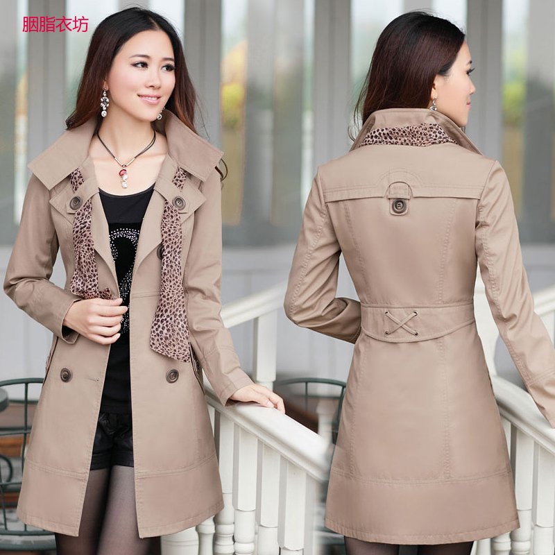 Freee shipping! 2012 plus size clothing mm autumn spring and autumn slim casual long-sleeve trench overcoat outerwear