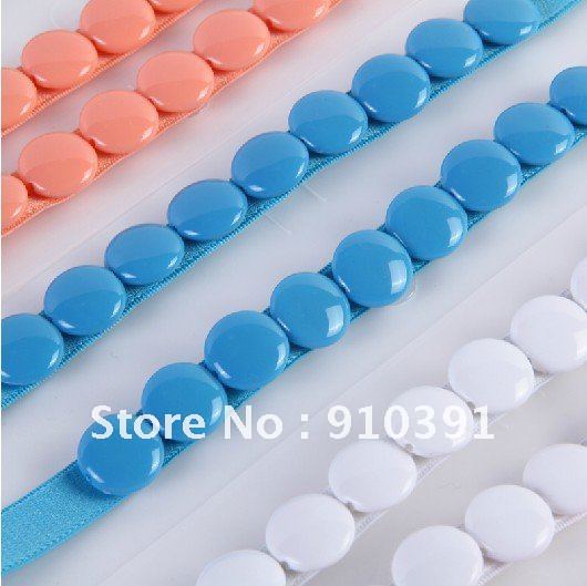 FreeShip,1.5cm solid color button sexy bra strap,underwear baldric,shoulder belt,DIY bra gallus,Underwear aglet,bra accessory