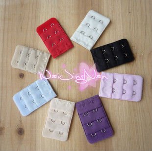 Freeshipping 100pcs bra straps extender 2 hooks  13colors