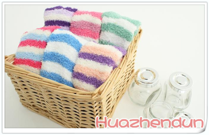 Freeshipping (10pieces/lot) High-quality soft cotton candy home socks towel socks | sleep socks floor socks 49g