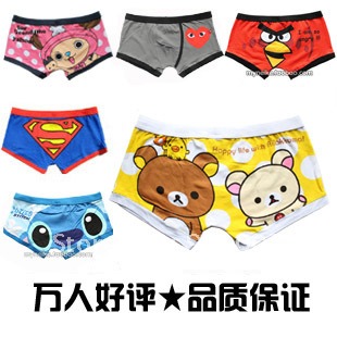 Freeshipping 2 2012 cartoon panties male panties lovers panties 100% cotton