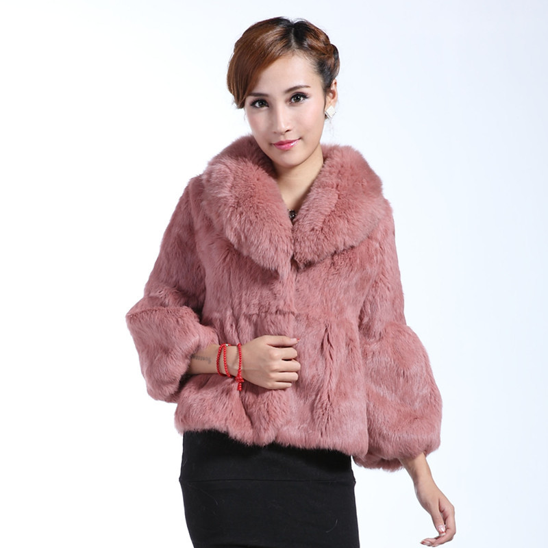 Freeshipping 2012 fox fur full leather rabbit fur women's short design fur outerwear