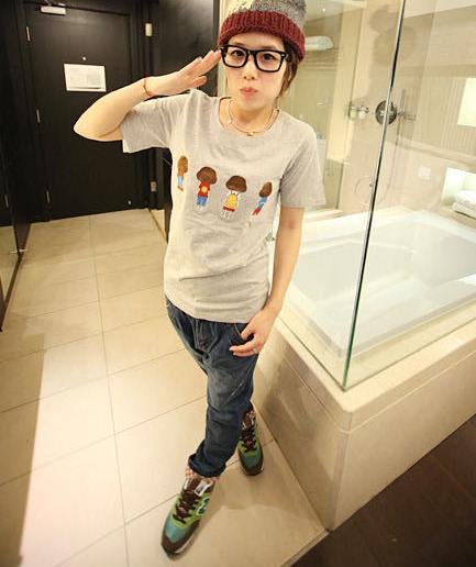 Freeshipping  2012 High quality ladies' blouse womens cotton shirt  Fashion t-shirt HQ007-2