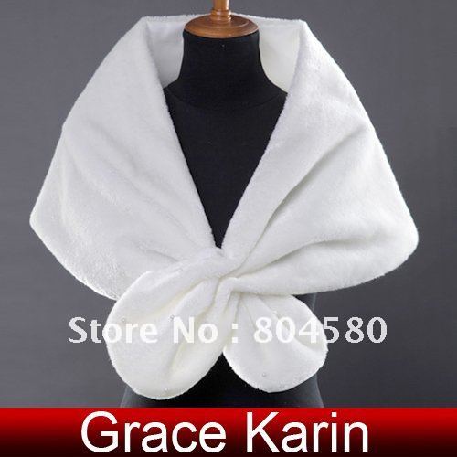 Freeshipping 2012 New Arrival GK Faux Fur Bridal Wrap Shawl Stole Tippet Wedding Jacket CL2614