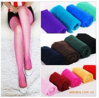 Freeshipping 2012 new fashion Women's Opaque Tights Pantyhose 5 Colors Stockings Leggings red/grey/pink/green/blue