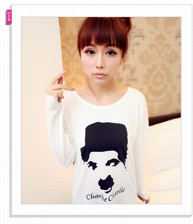 Freeshipping 2012 new long sleevel t shirts for women,Lady's shirt, cotton tshirtsHQ017