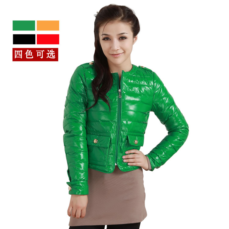 FreeShipping 2012 short design down coat women slim candy color autumn and winter outerwear