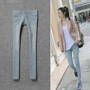 Freeshipping 2012 summer women's pencil pants slim female jeans