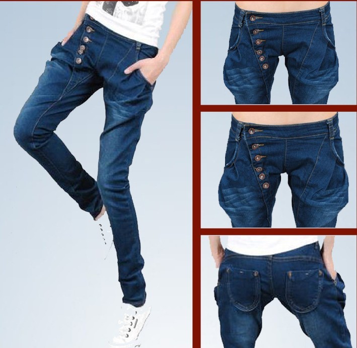 Freeshipping 2013 double breasted fashion women jeans