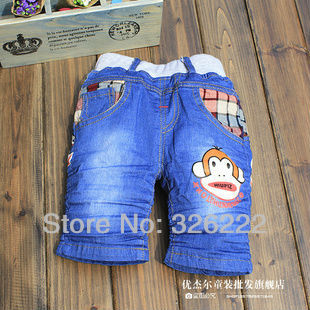 Freeshipping 2013 new fashion (5pieces /lot) 100% cotton unisex children pants boys jeans girls full length jeans children0512