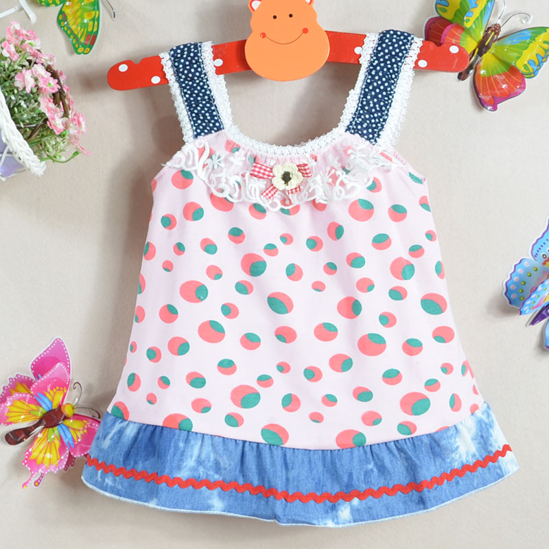 Freeshipping 2013 spring and summer female child suspender skirt baby dress tank dress