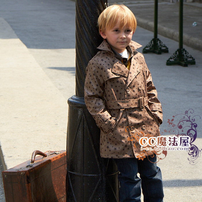 freeshipping 2013 spring boys clothing child trench male child trench outerwear
