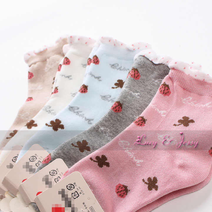 Freeshipping 2013 spring child baby girls clothing soft socks sock children socks cotton socks small ladybug