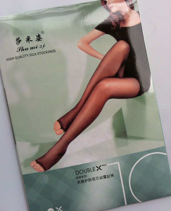 Freeshipping  2096 Brand SHAMIZI 4 colors high quality wrap core silk women's tights stockings pantyhose