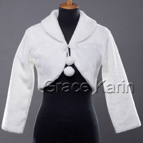 Freeshipping 3pcs/lot GK Faux Fur Wedding Bridal Wrap Shawl Jacket Coat Bolero CL2617