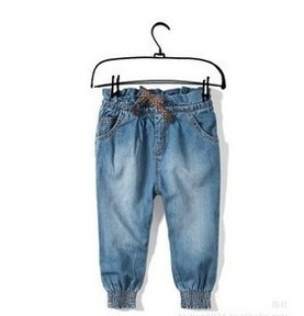 Freeshipping 6pcs/lot fashion girls jeans pants  long pants 6 Size for 2 to 8year children demin jeans