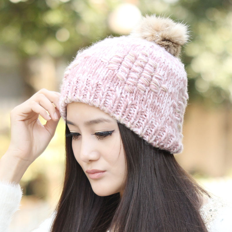 freeshipping Autumn and winter women's knitted hat winter fashion sphere knitted casual cap