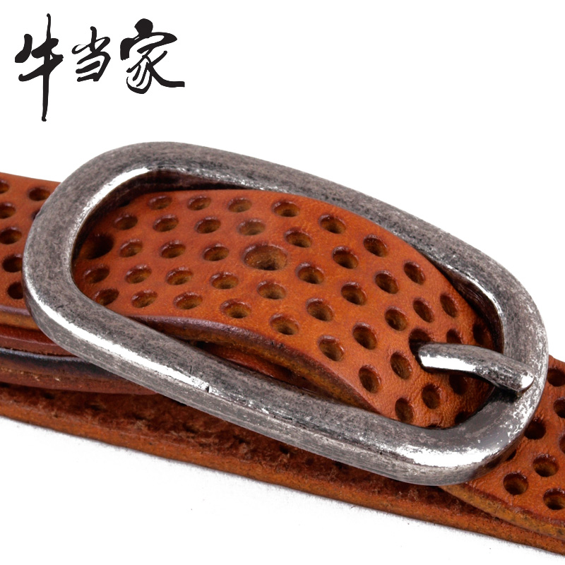 Freeshipping Belt Brand Freeshipping Cattle women's  genuine leather  female all-match cutout strap Women np530