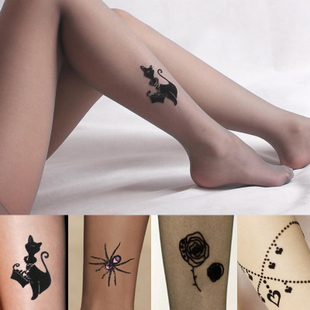 freeshipping Best Quality catgirl Fashion Printing Silk Stockings/Tights,Lady Pantynose tatto stockings 33style