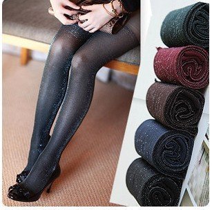 freeshipping brilliant silver thread sexy pantyhose bottoming socks