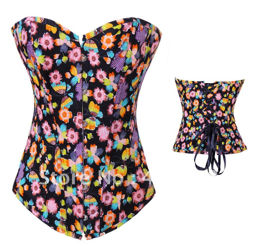 FREESHIPPING!! butterfly denim Corset Sexy lingerie wholesale retail