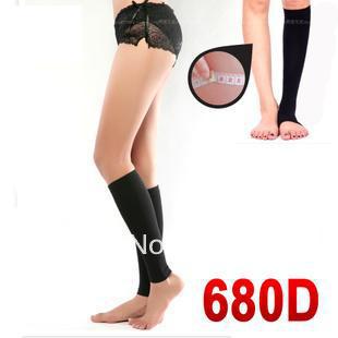 Freeshipping by EMS, 100pcs/lot, 680D Slim Type Anti-Varicose Beauty Leg Socks Stovepipe Socks Slimming Calf Socks