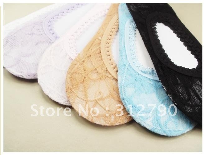 Freeshipping By EMS-- NEW 2012,Wholesale,  women sock slippers with cotton and lace designs,mix design and color, 300pairs