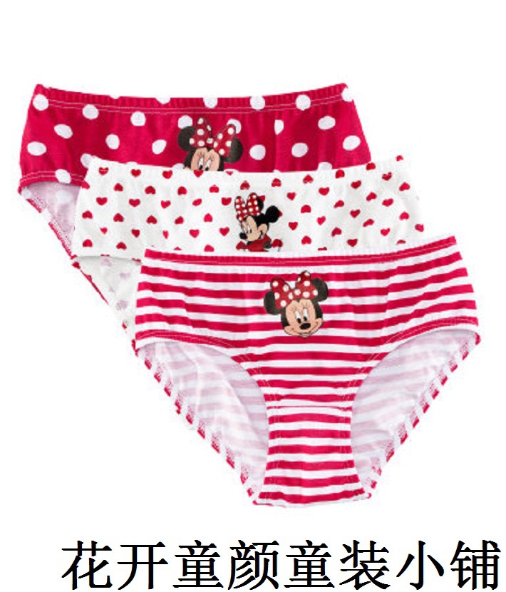 freeshipping children Hm h&m girl girls clothing panties briefs 3 MINNIE 2012 autumn and winter kids