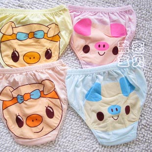 Freeshipping Children's clothing summer 2012 child panties female 100% cotton female child panties triangle panties baby shorts