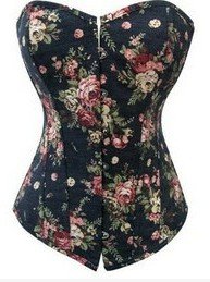Freeshipping!   corsets Sexy lingerie Fashion Overbust Corset+g-string - qm5804black