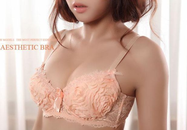 Freeshipping flower dancing sexy lace lingerie body gather bra set convertible straps back closure Polyester push up 3/4 cup