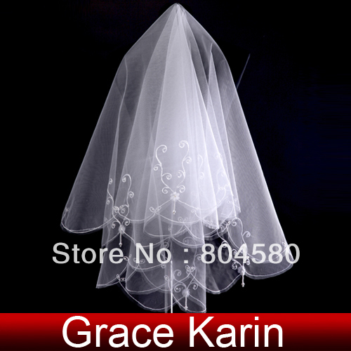 Freeshipping GK 1.5M Bride Bridal Wedding Cathedral Veil Cut Edge CL2701