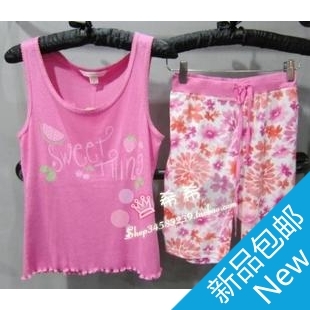 Freeshipping hot Victoria vs women's brief casual cartoon pullover summer lounge set