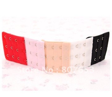 freeshipping Ladies 3 Hooks Bra Strap Extender hook clip perfect Nude ADJUSTABLE BELT buckle multi color available