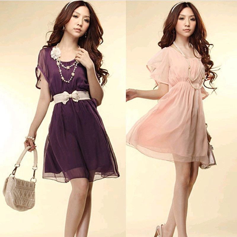 Freeshipping  one-piece dress summer skirt plus size chiffon skirt full dress basic skirt TZ-Q002