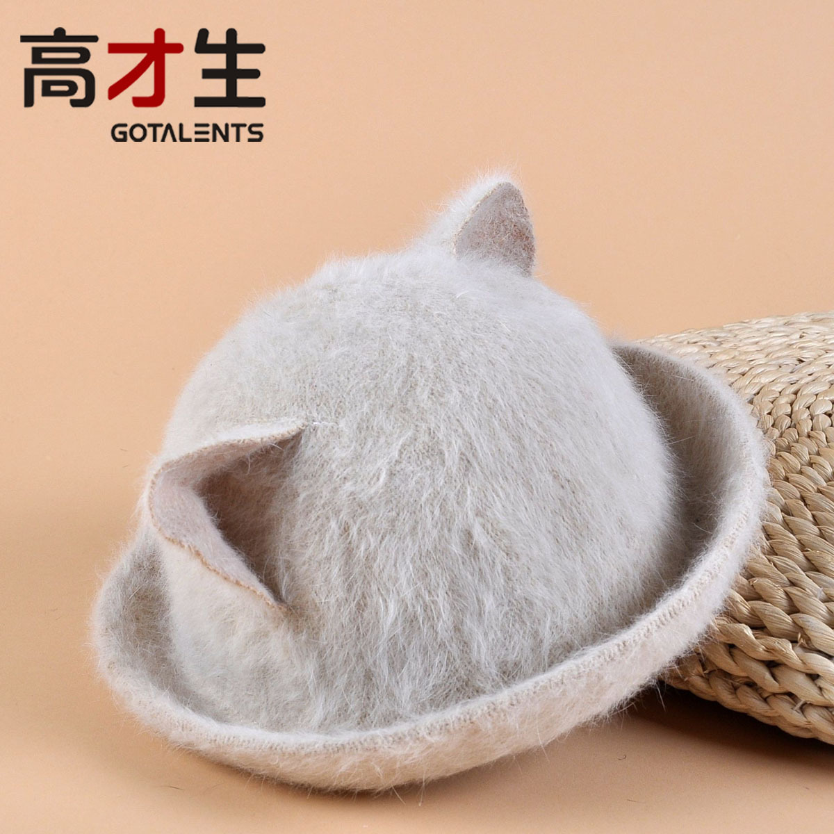 freeshipping retail and wholesale Cat ears hat autumn and winter  devil horn rabbit fur small fedoras S1029