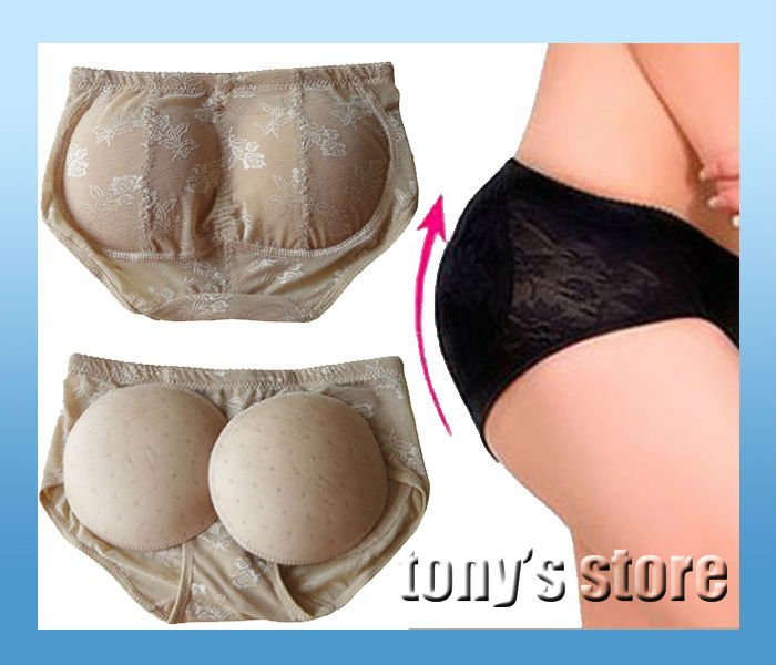 FreeShipping! seamless Bottoms Up underwear bottom pad panty Body Shaping Underwear 80% Viscose+20% lycra with removeable pads