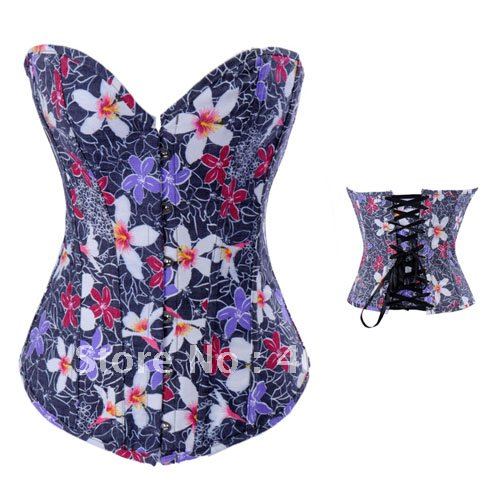 FREESHIPPING!!  Sexy Punk Design Jean Regency Halloween Costume Overbust Shaper Corset Top S-XL