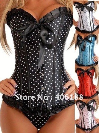 FREESHIPPING!! Showngirl Cherry Pin-Up Burlesque Corset wholesale retail