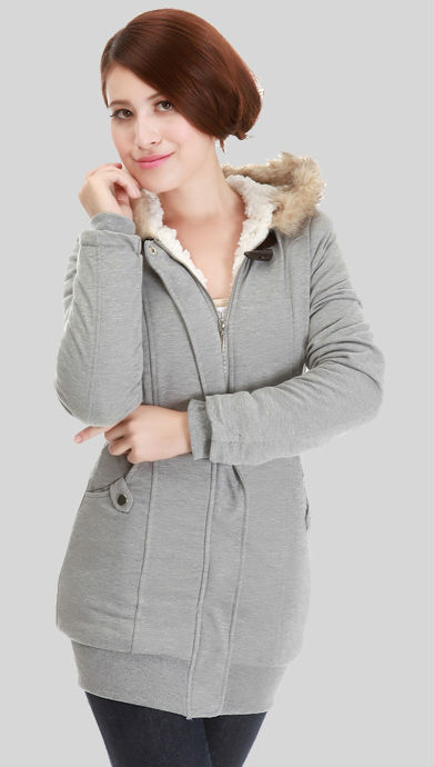 freeshipping Spring autumn winter gray black women female lady hoody hooded detachable thickened fit coat jacket outwear WMTAPY